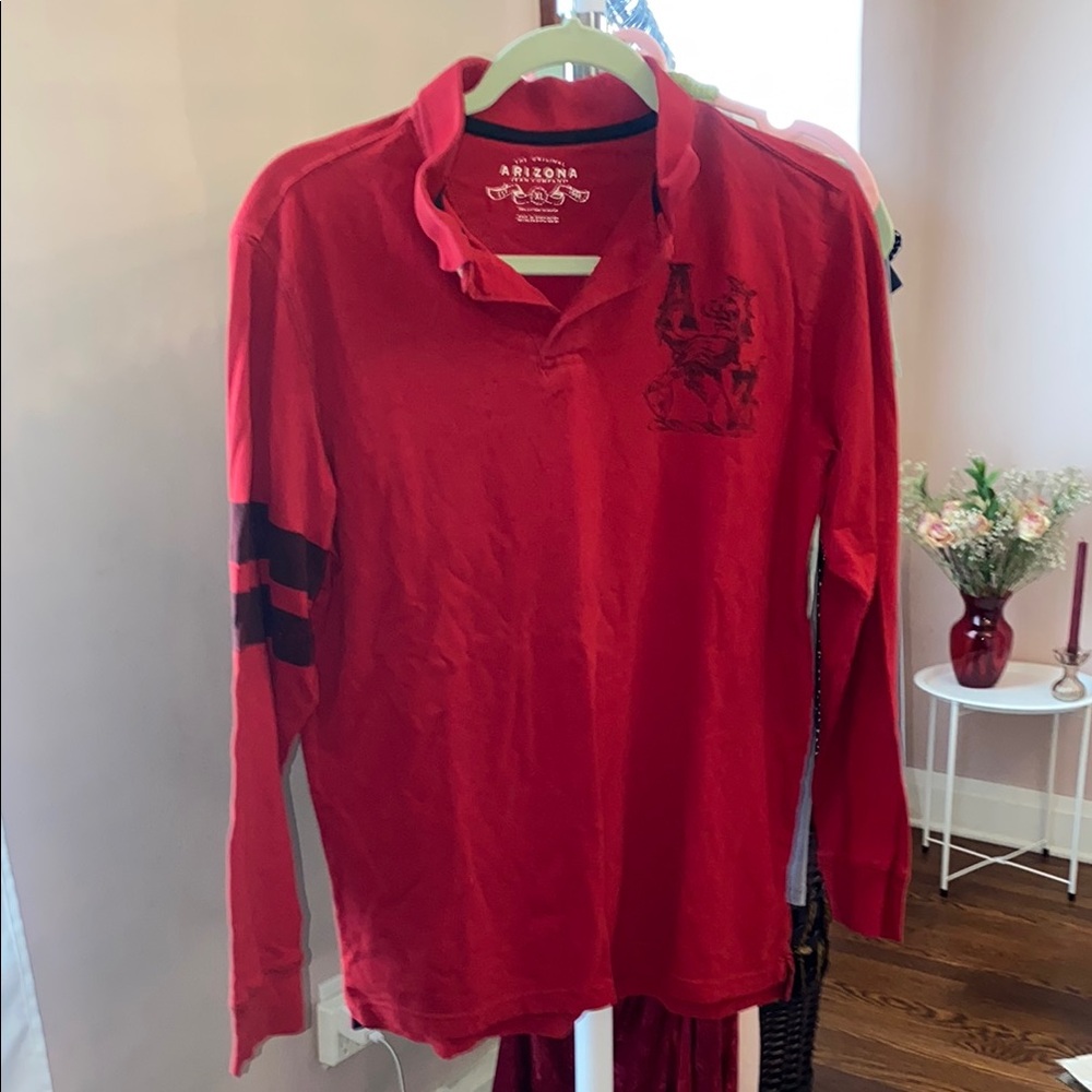 Arizona Jean Company Kids Red Graphic Long Sleeve Tee
